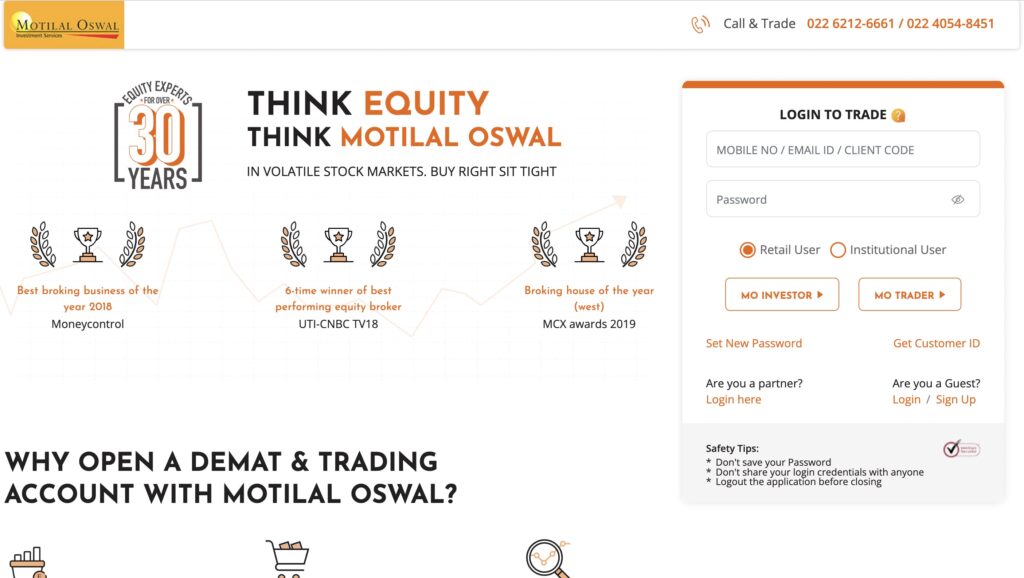 Motilal Oswal Website